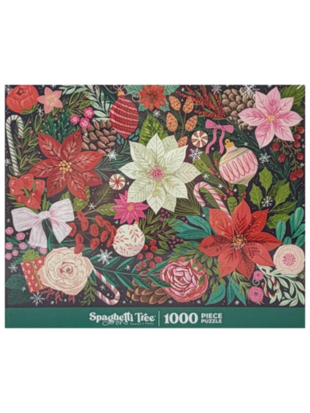 NEW Spaghetti Tree Petals & Pine 1000 Piece Jigsaw Puzzle Christmas Flowers